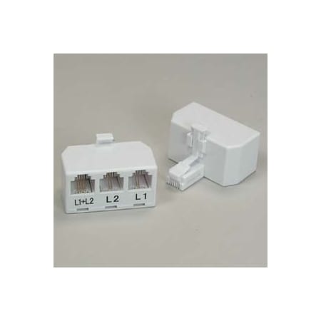 Bestlink Netware RJ11 6P4C Line Splitter, Line1/Line2/Line1+Line2 170506